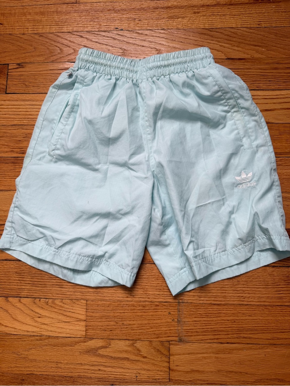 adidas Men’s Mint Athletic Shorts with Trefoil Logo